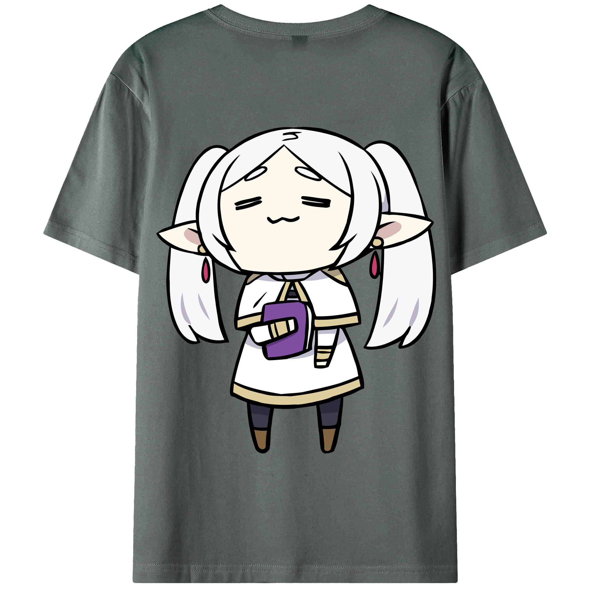 （画像用） 葬送のフリーレン Frieren 綿100％半袖Tシャツ（背面プリント）